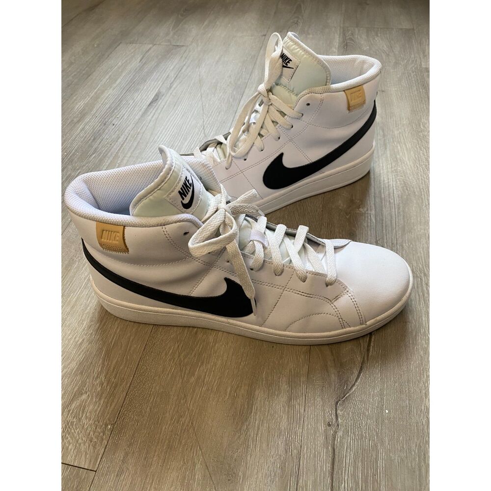 Nike Court Royale 2 Mid White Black CQ9179-100 Men's Size 11 Leather Sneakers